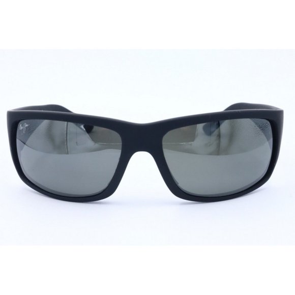 Maui Jim World Cup MJ 266-02MR Wrap Black Rubber Polarized Sunglasses Gray (B) - Picture 4 of 8